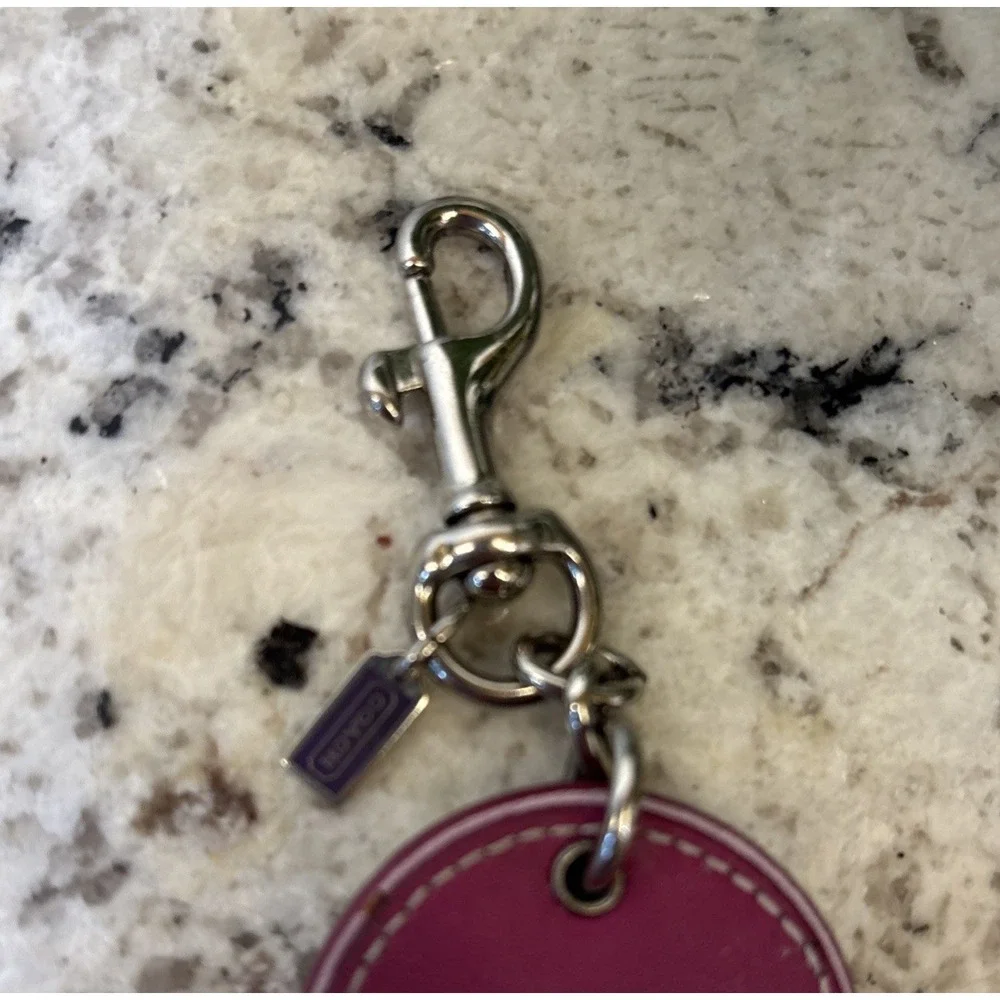 VTG Rare Limited Edition Coach Pisces Astrology‎ Charm Key Chain Pink Silver Y2K